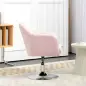 Sillón para Salón Giratorio 360° con Altura Ajustable Respaldo Envolvente Reposabrazos y Cojín 60x60x79-91 cm Rosa Sillón para Salón Giratorio 360° con Altura Ajustable Respaldo Envolvente Reposabrazos y Cojín 60x60x79-91 cm Rosa