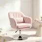Sillón para Salón Giratorio 360° con Altura Ajustable Respaldo Envolvente Reposabrazos y Cojín 60x60x79-91 cm Rosa Sillón para Salón Giratorio 360° con Altura Ajustable Respaldo Envolvente Reposabrazos y Cojín 60x60x79-91 cm Rosa