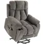 Sillón Relax Reclinable Eléctrico Levanta Personas Mayores 8 Puntos Masaje y Calor Reposapiés Portavasos Gris Oscuro Sillón Relax Reclinable Eléctrico Levanta Personas Mayores 8 Puntos Masaje y Calor Reposapiés Portavasos Gris Oscuro