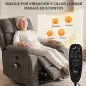 Sillón Relax Reclinable Eléctrico Levanta Personas Mayores 8 Puntos Masaje y Calor Reposapiés Portavasos Gris Oscuro Sillón Relax Reclinable Eléctrico Levanta Personas Mayores 8 Puntos Masaje y Calor Reposapiés Portavasos Gris Oscuro