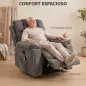 Sillón Relax Reclinable Eléctrico Levanta Personas Mayores 8 Puntos Masaje y Calor Reposapiés Portavasos Gris Oscuro Sillón Relax Reclinable Eléctrico Levanta Personas Mayores 8 Puntos Masaje y Calor Reposapiés Portavasos Gris Oscuro