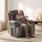 Sillón Relax Reclinable Eléctrico Levanta Personas Mayores 8 Puntos Masaje y Calor Reposapiés Portavasos Gris Oscuro Sillón Relax Reclinable Eléctrico Levanta Personas Mayores 8 Puntos Masaje y Calor Reposapiés Portavasos Gris Oscuro