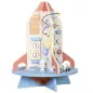 Cubo de Actividades de Madera Tema Cohete Juguete Montessori con Engranajes Laberinto de Cuentas Reloj Giratorio Cubo de Actividades de Madera Tema Cohete Juguete Montessori con Engranajes Laberinto de Cuentas Reloj Giratorio