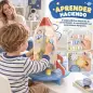 Cubo de Actividades de Madera Tema Cohete Juguete Montessori con Engranajes Laberinto de Cuentas Reloj Giratorio Cubo de Actividades de Madera Tema Cohete Juguete Montessori con Engranajes Laberinto de Cuentas Reloj Giratorio