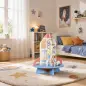 Cubo de Actividades de Madera Tema Cohete Juguete Montessori con Engranajes Laberinto de Cuentas Reloj Giratorio Cubo de Actividades de Madera Tema Cohete Juguete Montessori con Engranajes Laberinto de Cuentas Reloj Giratorio