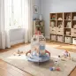 Cubo de Actividades de Madera Tema Cohete Juguete Montessori con Engranajes Laberinto de Cuentas Reloj Giratorio Cubo de Actividades de Madera Tema Cohete Juguete Montessori con Engranajes Laberinto de Cuentas Reloj Giratorio
