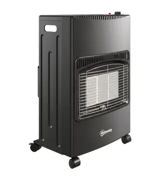 Calefactor de Gas Plegable con 3 Niveles de Calor Sensor ODS Ruedas Encendido Piezoeléctrico 46x42x75 cm Negro