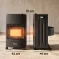 Calefactor de Gas Plegable con 3 Niveles de Calor Sensor ODS Ruedas Encendido Piezoeléctrico 46x42x75 cm Negro Calefactor de Gas Plegable con 3 Niveles de Calor Sensor ODS Ruedas Encendido Piezoeléctrico 46x42x75 cm Negro