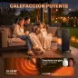 Calefactor de Gas Plegable con 3 Niveles de Calor Sensor ODS Ruedas Encendido Piezoeléctrico 46x42x75 cm Negro Calefactor de Gas Plegable con 3 Niveles de Calor Sensor ODS Ruedas Encendido Piezoeléctrico 46x42x75 cm Negro
