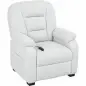 Sillón Relax Reclinable Eléctrico Silencioso con Función Memoria Reposapiés Mando a Distancia Bolsillos Laterales Crema