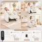Sillón Relax Reclinable Eléctrico Silencioso con Función Memoria Reposapiés Mando a Distancia Bolsillos Laterales Crema