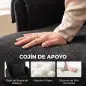 Sillón Relax Sofá Individual en Chenilla Butaca de Salón Moderna Asiento Ancho y Cojín Grueso Cojín Lumbar Negro