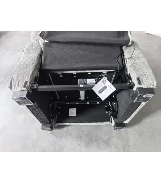 Sillón Relax Reclinable Eléctrico Silencioso con Función Memoria Reposapiés Mando a Distancia Bolsillos Laterales Gris
