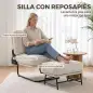 Sillón con Reposapiés Respaldo Ajustable Sillón de Lectura de Pana con Asiento Ancho Acolchado Grueso Crema Sillón con Reposapiés Respaldo Ajustable Sillón de Lectura de Pana con Asiento Ancho Acolchado Grueso Crema