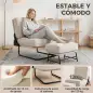 Sillón con Reposapiés Respaldo Ajustable Sillón de Lectura de Pana con Asiento Ancho Acolchado Grueso Crema Sillón con Reposapiés Respaldo Ajustable Sillón de Lectura de Pana con Asiento Ancho Acolchado Grueso Crema