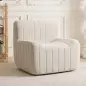Sillón Relax Sofá Individual de Chenilla Moderna Acolchado de Espuma de Alta Densidad Diseño Comprimido Beige Sillón Relax Sofá Individual de Chenilla Moderna Acolchado de Espuma de Alta Densidad Diseño Comprimido Beige