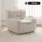 Sillón Relax Sofá Individual de Chenilla Moderna Acolchado de Espuma de Alta Densidad Diseño Comprimido Beige Sillón Relax Sofá Individual de Chenilla Moderna Acolchado de Espuma de Alta Densidad Diseño Comprimido Beige
