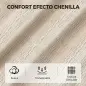 Sillón Relax Sofá Individual de Chenilla Moderna Acolchado de Espuma de Alta Densidad Diseño Comprimido Beige Sillón Relax Sofá Individual de Chenilla Moderna Acolchado de Espuma de Alta Densidad Diseño Comprimido Beige