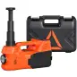 Kit de Gato Hidráulico Eléctrico 5T 12V 14,3-45 cm Luz LED Bomba Aire Llave Hexagonal Martillo Maletín Naranja