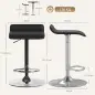 Juego de 2 Taburetes de Bar Giratorios Taburetes Altos de Cocina Altura Ajustable 62-83 cm Respaldo y Reposapiés Negro
