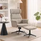 Sillón Relax con Reposapiés Reposacabezas Ajustable Giratorio Reclinable Asiento con Muelles Respaldo Alto Marrón