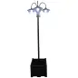 Farol Solar de Jardín con 18 Luces LED Blanca Fría 6000K IP44 para Camino Terraza Patio 60x55x189 cm Negro