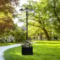 Farol Solar de Jardín con 18 Luces LED Blanca Fría 6000K IP44 para Camino Terraza Patio 60x55x189 cm Negro