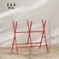 Caballete para Sierra Plegable Soporte Cortar Madera Altura y Ancho Ajustables Estructura en A Soporta hasta 150kg Rojo