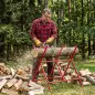 Caballete para Sierra Plegable Soporte Cortar Madera Altura y Ancho Ajustables Estructura en A Soporta hasta 150kg Rojo