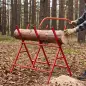 Caballete para Sierra Plegable Soporte Cortar Madera Altura y Ancho Ajustables Estructura en A Soporta hasta 150kg Rojo