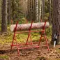 Caballete para Sierra Plegable Soporte Cortar Madera Altura y Ancho Ajustables Estructura en A Soporta hasta 150kg Rojo