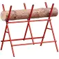 Caballete para Sierra Plegable Soporte Cortar Madera Altura y Ancho Ajustables Estructura en A Soporta hasta 150kg Rojo