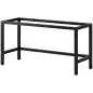 Patas de Mesa de Acero Patas para Muebles Industriales con Almohadillas Ajustables y Tornillos 150x50x81,5 cm Negro Patas de Mesa de Acero Patas para Muebles Industriales con Almohadillas Ajustables y Tornillos 150x50x81,5 cm Negro