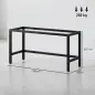 Patas de Mesa de Acero Patas para Muebles Industriales con Almohadillas Ajustables y Tornillos 150x50x81,5 cm Negro Patas de Mesa de Acero Patas para Muebles Industriales con Almohadillas Ajustables y Tornillos 150x50x81,5 cm Negro