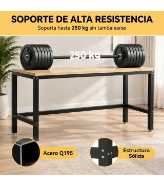 Patas de Mesa de Acero Patas para Muebles Industriales con Almohadillas Ajustables y Tornillos 150x50x81,5 cm Negro