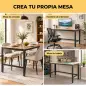 Patas de Mesa de Acero Patas para Muebles Industriales con Almohadillas Ajustables y Tornillos 150x50x81,5 cm Negro Patas de Mesa de Acero Patas para Muebles Industriales con Almohadillas Ajustables y Tornillos 150x50x81,5 cm Negro