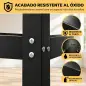 Patas de Mesa de Acero Patas para Muebles Industriales con Almohadillas Ajustables y Tornillos 150x50x81,5 cm Negro Patas de Mesa de Acero Patas para Muebles Industriales con Almohadillas Ajustables y Tornillos 150x50x81,5 cm Negro