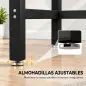 Patas de Mesa de Acero Patas para Muebles Industriales con Almohadillas Ajustables y Tornillos 150x50x81,5 cm Negro Patas de Mesa de Acero Patas para Muebles Industriales con Almohadillas Ajustables y Tornillos 150x50x81,5 cm Negro