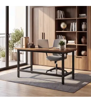 Patas de Mesa de Acero Patas para Muebles Industriales con Almohadillas Ajustables y Tornillos 150x50x81,5 cm Negro