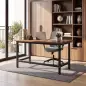 Patas de Mesa de Acero Patas para Muebles Industriales con Almohadillas Ajustables y Tornillos 150x50x81,5 cm Negro Patas de Mesa de Acero Patas para Muebles Industriales con Almohadillas Ajustables y Tornillos 150x50x81,5 cm Negro