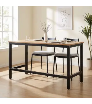 Patas de Mesa de Acero Patas para Muebles Industriales con Almohadillas Ajustables y Tornillos 150x50x81,5 cm Negro