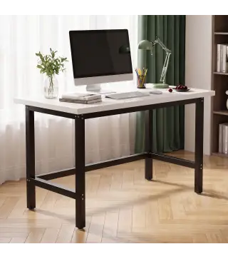 Patas de Mesa de Acero Patas para Muebles Industriales con Almohadillas Ajustables y Tornillos 150x50x81,5 cm Negro