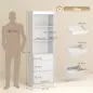 Estantería para Libros Alta y Estrecha Librería 6 Niveles con 3 Cajones 3 Compartimentos Abiertos 57x30x180 cm Blanco Estantería para Libros Alta y Estrecha Librería 6 Niveles con 3 Cajones 3 Compartimentos Abiertos 57x30x180 cm Blanco