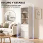 Estantería para Libros Alta y Estrecha Librería 6 Niveles con 3 Cajones 3 Compartimentos Abiertos 57x30x180 cm Blanco Estantería para Libros Alta y Estrecha Librería 6 Niveles con 3 Cajones 3 Compartimentos Abiertos 57x30x180 cm Blanco