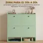 Zapatero Recibidor Entrada con 4 Cajones Abatibles y Estante Abierto Estantes Ajustables Encimera hasta 16 Pares Verde Zapatero Recibidor Entrada con 4 Cajones Abatibles y Estante Abierto Estantes Ajustables Encimera hasta 16 Pares Verde