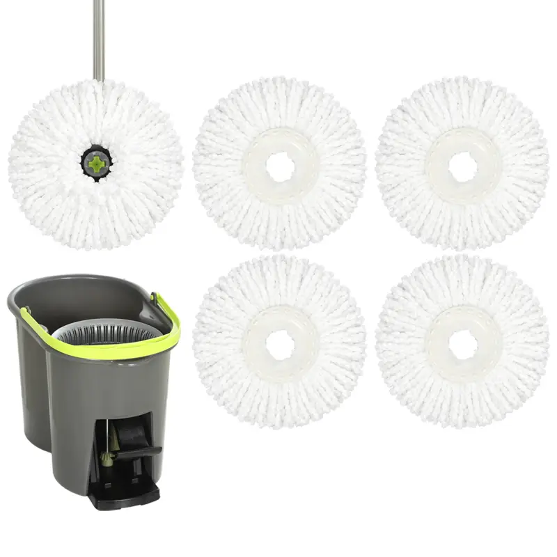 Juego de Fregona y Cubo con Escurridor 2 Compartimentos Cubo de 20 L 5 Mopas Microfibra Uso Seco y Húmedo Gris Oscuro Juego de Fregona y Cubo con Escurridor 2 Compartimentos Cubo de 20 L 5 Mopas Microfibra Uso Seco y Húmedo Gris Oscuro