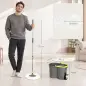 Juego de Fregona y Cubo con Escurridor 2 Compartimentos Cubo de 20 L 5 Mopas Microfibra Uso Seco y Húmedo Gris Oscuro Juego de Fregona y Cubo con Escurridor 2 Compartimentos Cubo de 20 L 5 Mopas Microfibra Uso Seco y Húmedo Gris Oscuro