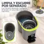 Juego de Fregona y Cubo con Escurridor 2 Compartimentos Cubo de 20 L 5 Mopas Microfibra Uso Seco y Húmedo Gris Oscuro Juego de Fregona y Cubo con Escurridor 2 Compartimentos Cubo de 20 L 5 Mopas Microfibra Uso Seco y Húmedo Gris Oscuro