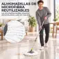 Juego de Fregona y Cubo con Escurridor 2 Compartimentos Cubo de 20 L 5 Mopas Microfibra Uso Seco y Húmedo Gris Oscuro Juego de Fregona y Cubo con Escurridor 2 Compartimentos Cubo de 20 L 5 Mopas Microfibra Uso Seco y Húmedo Gris Oscuro
