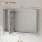 Armario de Baño con Espejo de LED Toma de Corriente 3 Puertas Antivaho Estantes Ajustables de Vidrio Templado Blanco Armario de Baño con Espejo de LED Toma de Corriente 3 Puertas Antivaho Estantes Ajustables de Vidrio Templado Blanco